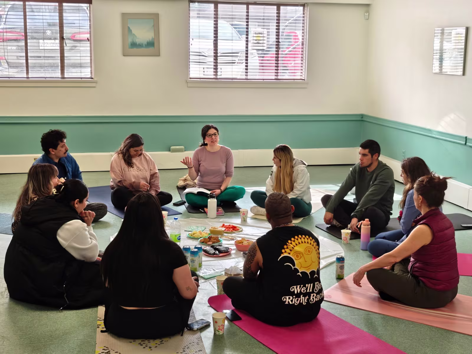 Gaby teaching yoga in Vancouver